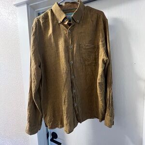 32 Bar Blues - Casual Tan/Honey Button-Down Shirt for Men